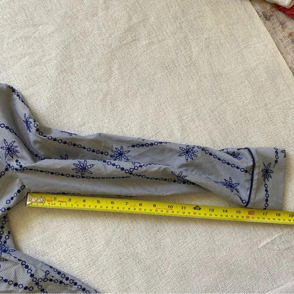BCBGeneration Floral Striped Long  Sleeve Coastal Shift Dress Blue Size M - Picture 11 of 14
